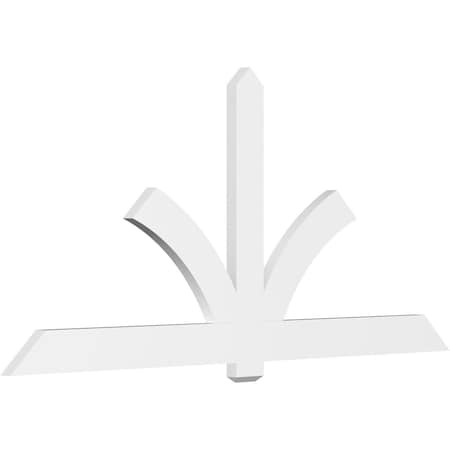 Ekena Millwork Redmond Architectural Grade PVC Gable Bracket, 96"W x 44"H x 2"D x 6"F, 11/12 Pitch GBP096X44X0206RED00